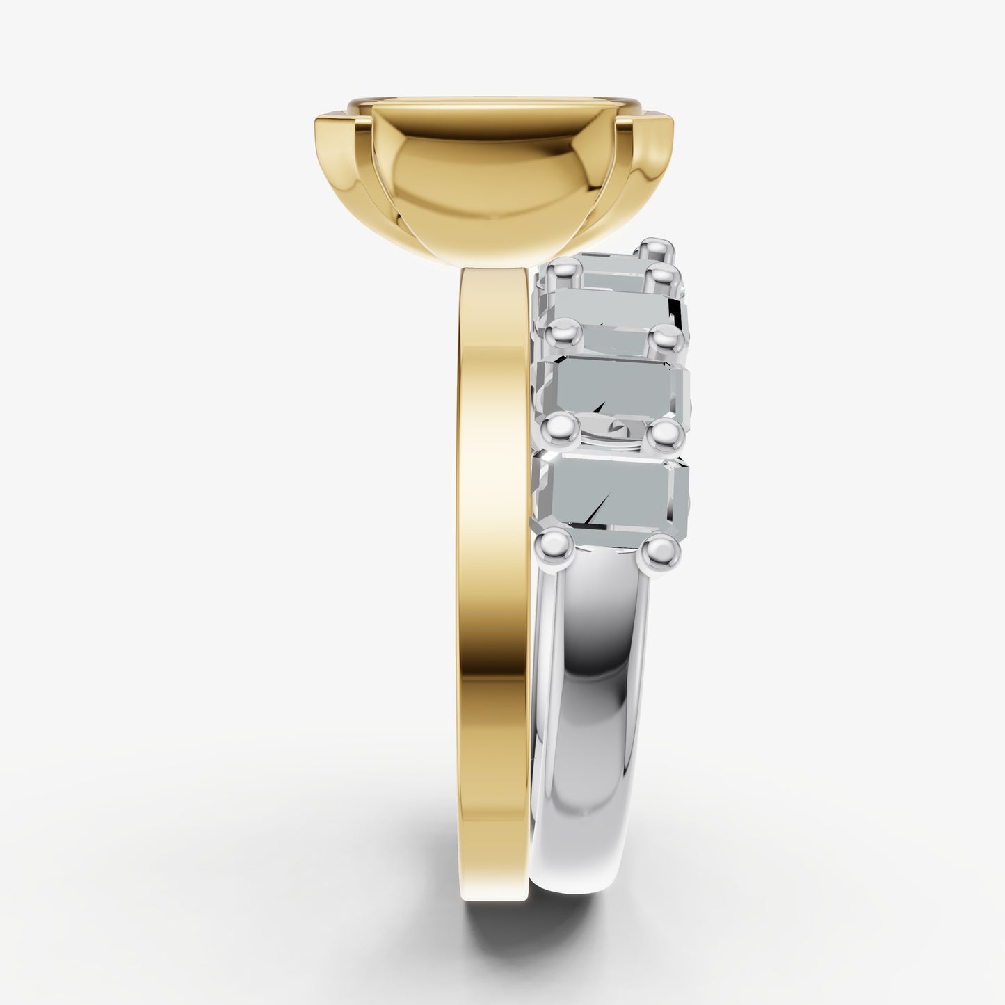 Radiant Bezel Set Solitaire Engagement Ring