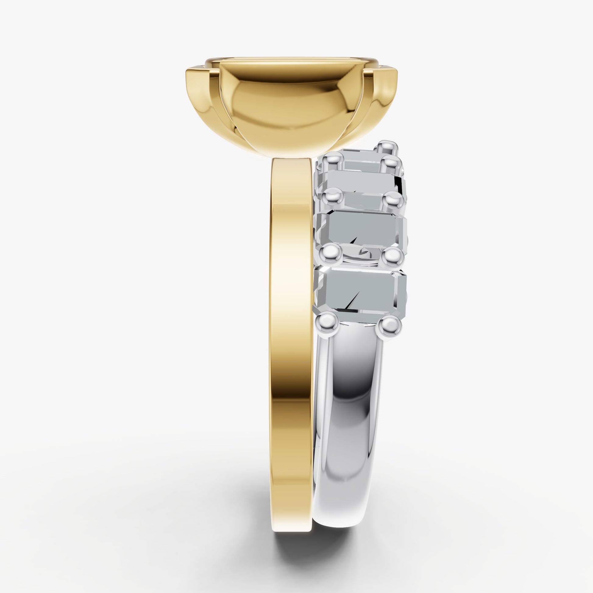 Radiant Bezel Set Solitaire Engagement Ring