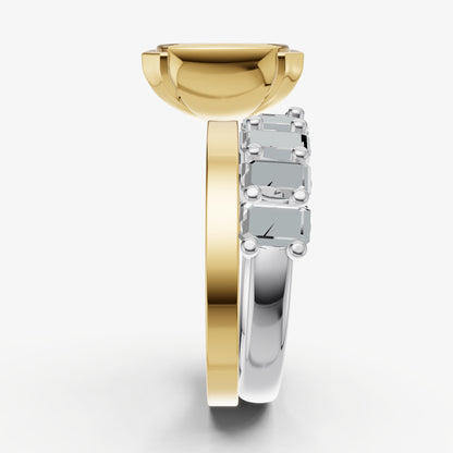 Radiant Bezel Set Solitaire Engagement Ring
