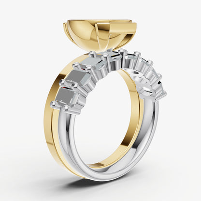 Radiant Bezel Set Solitaire Engagement Ring