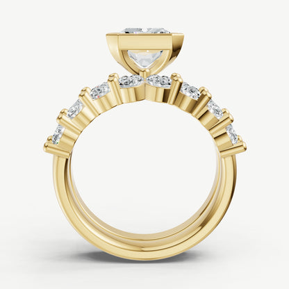 Radiant Bezel Set Solitaire Engagement Ring