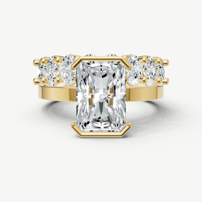 Radiant Bezel Set Solitaire Engagement Ring