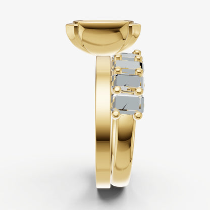 Radiant Bezel Set Solitaire Engagement Ring