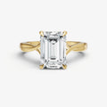 Emerald Twist Band Solitaire Engagement Ring