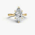Marquise Twist Band Solitaire Engagement Ring