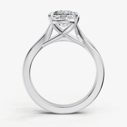 Old Miner Twist Band Solitaire Engagement Ring