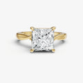 Princess Twist Band Solitaire Engagement Ring