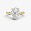 Pear Twist Band Solitaire Engagement Ring