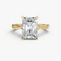 Radiant Twist Band Solitaire Engagement Ring