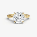 Round Twist Band Solitaire Engagement Ring