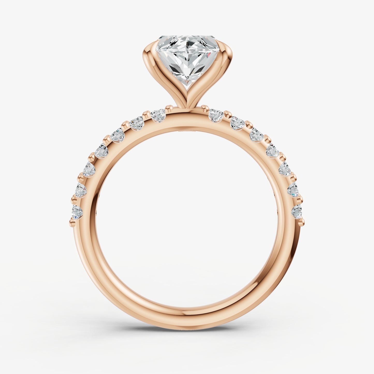 Marquise 6 Claw Diamond Band Engagement Ring