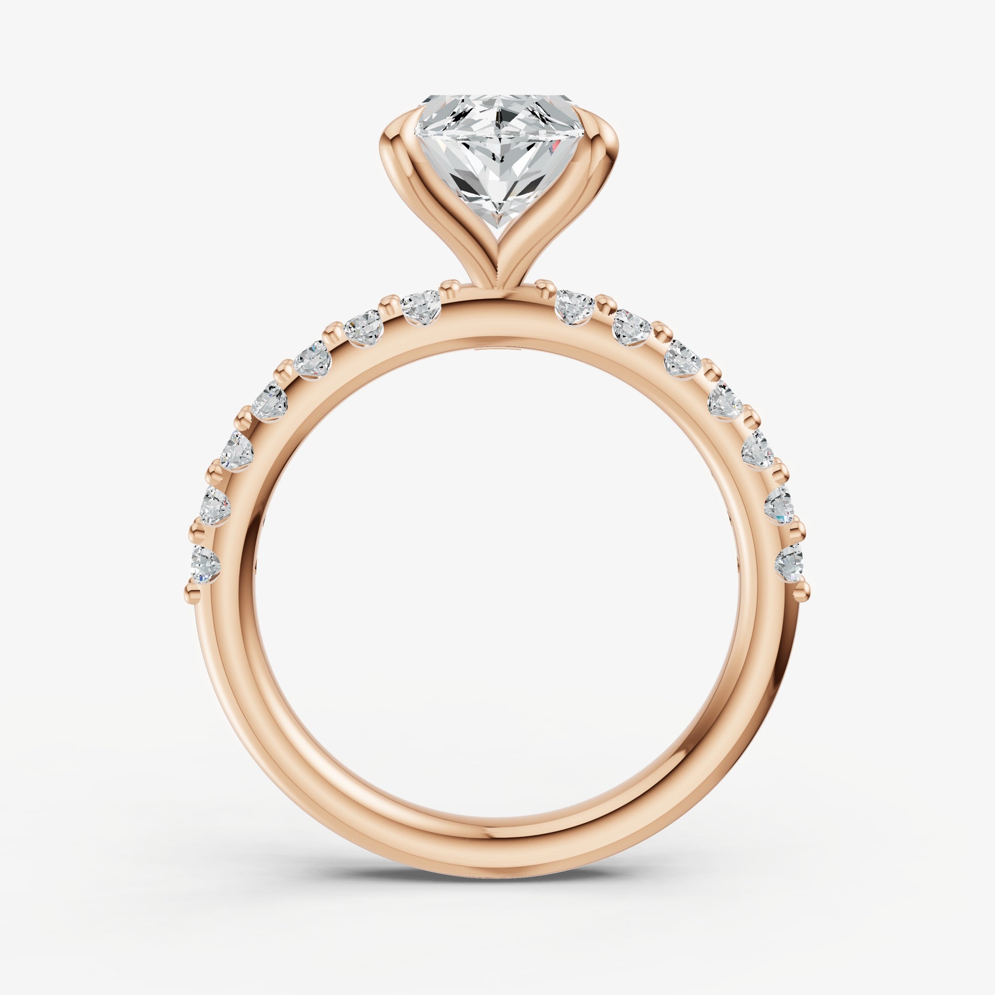 Marquise 6 Claw Diamond Band Engagement Ring