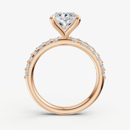 Marquise 6 Claw Diamond Band Engagement Ring