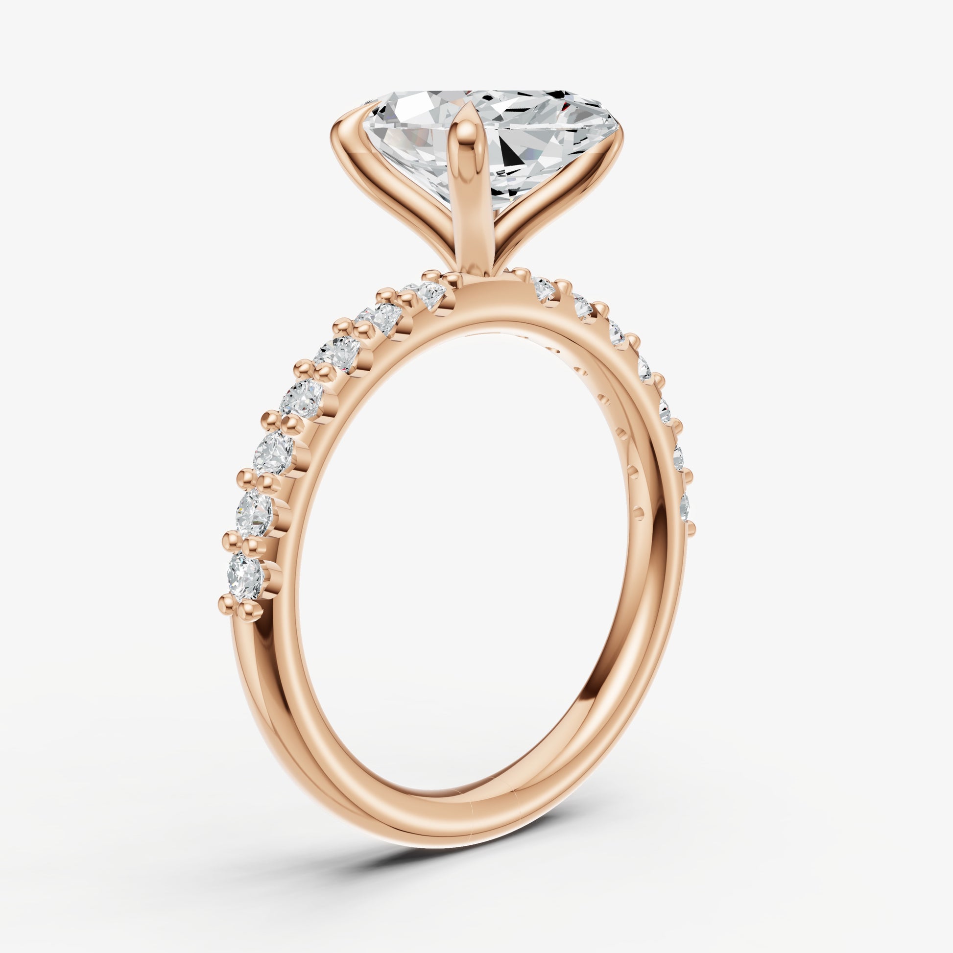 Marquise 6 Claw Diamond Band Engagement Ring