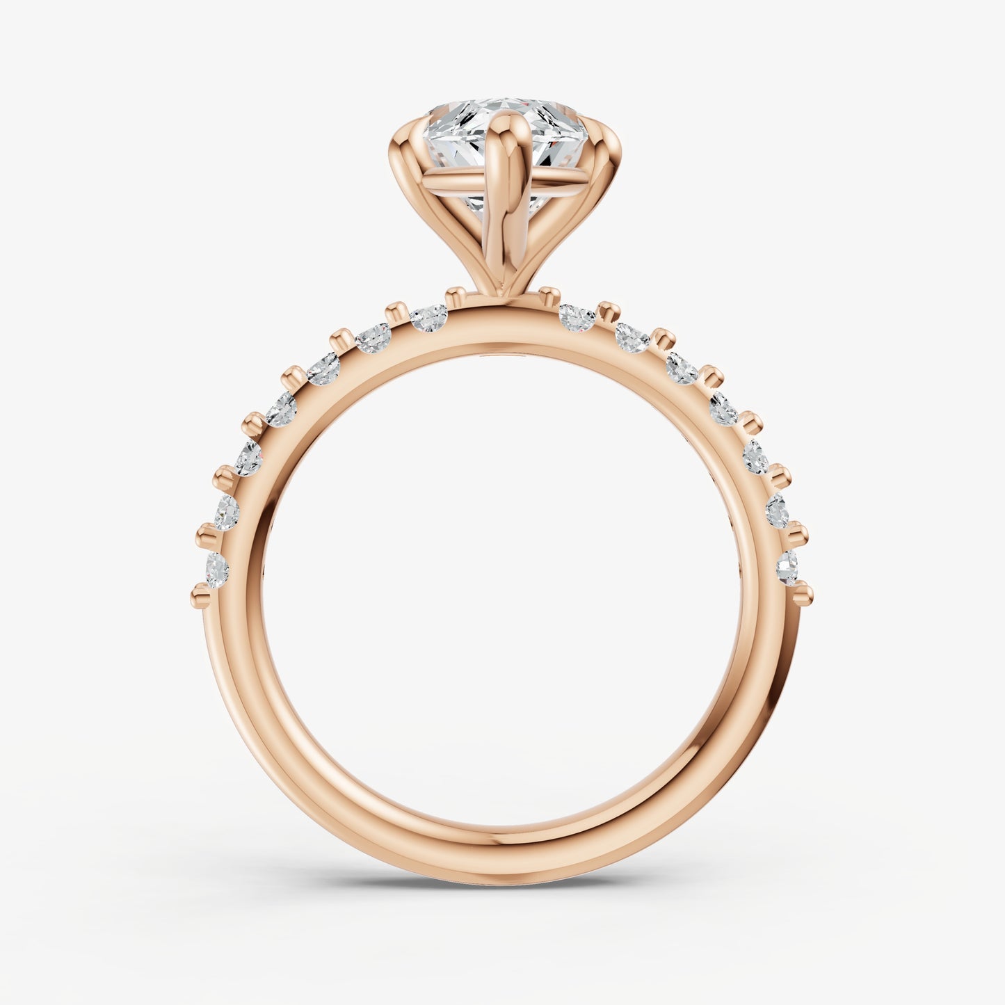Marquise 6 Claw Diamond Band Engagement Ring