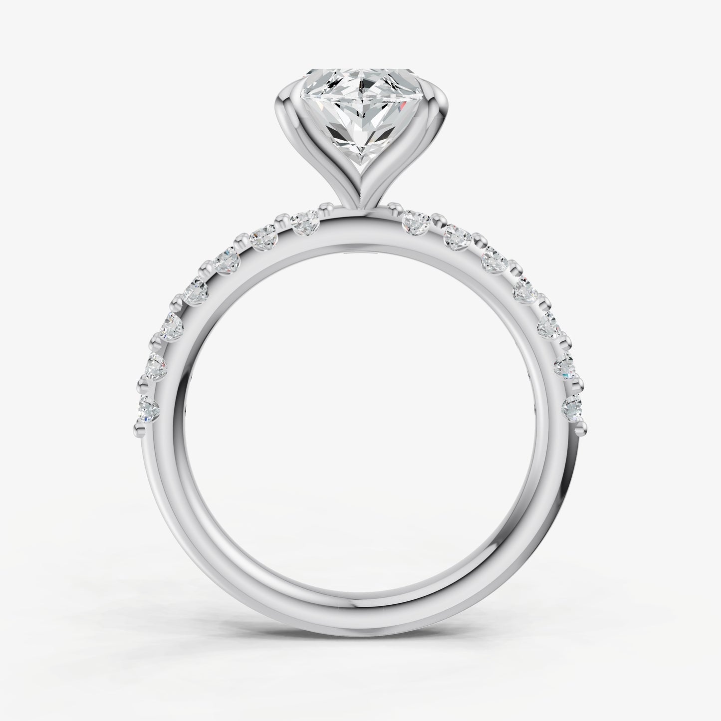 Marquise 6 Claw Diamond Band Engagement Ring