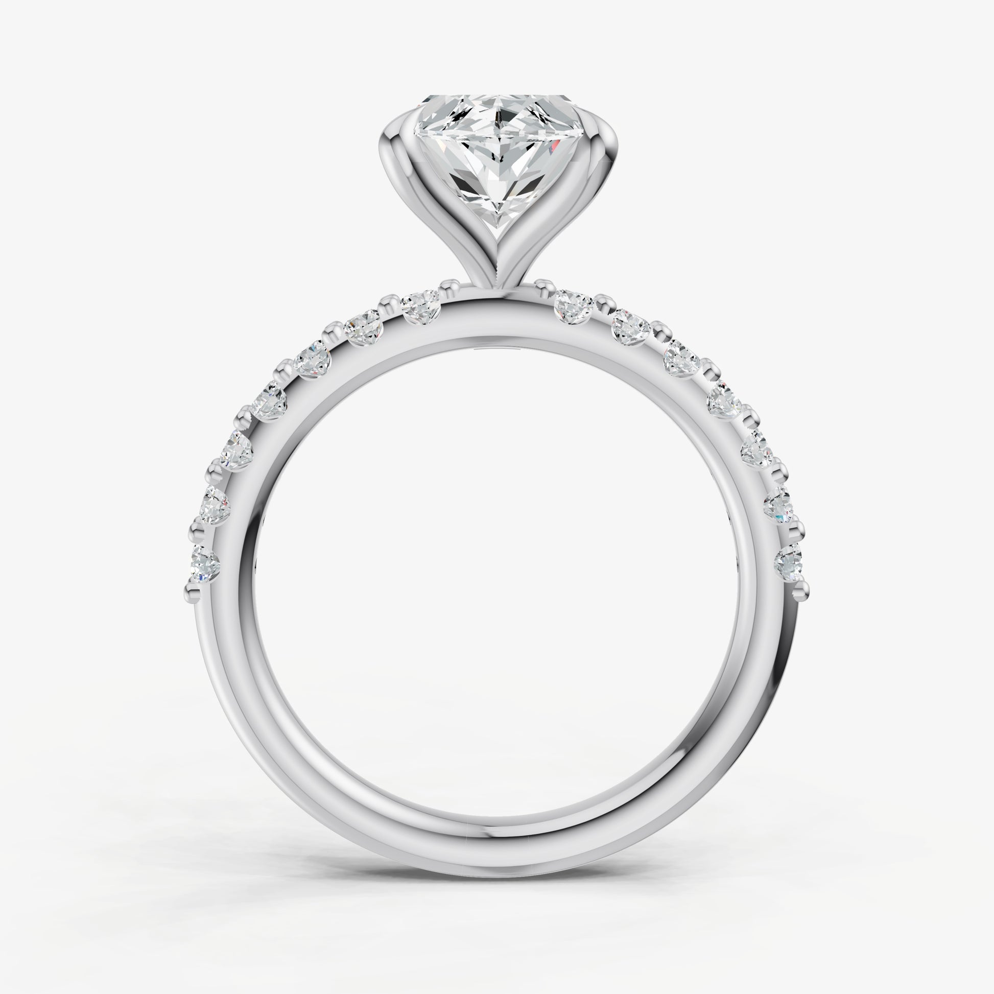 Marquise 6 Claw Diamond Band Engagement Ring