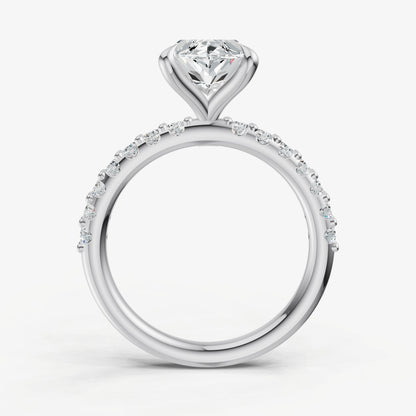 Marquise 6 Claw Diamond Band Engagement Ring