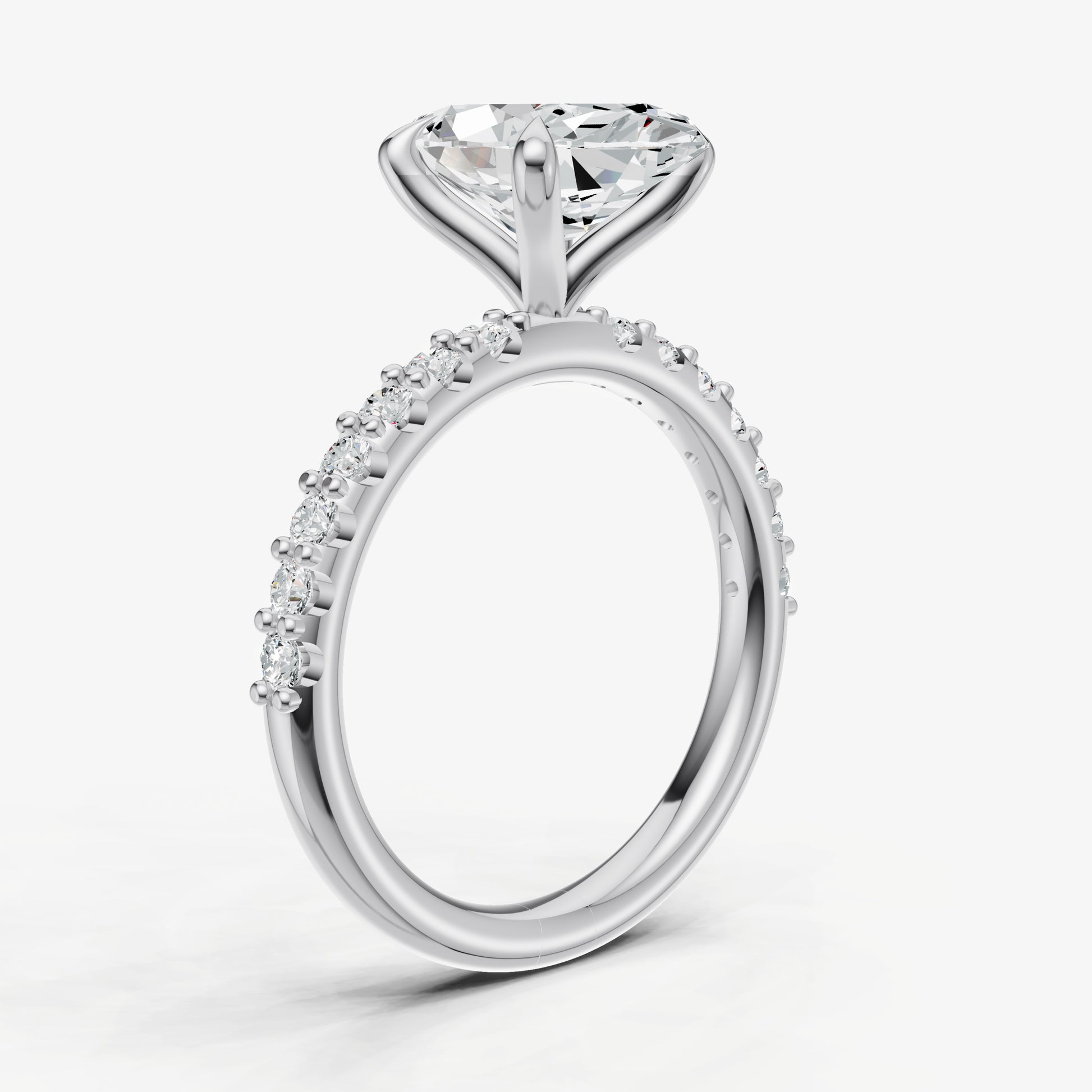 Marquise 6 Claw Diamond Band Engagement Ring