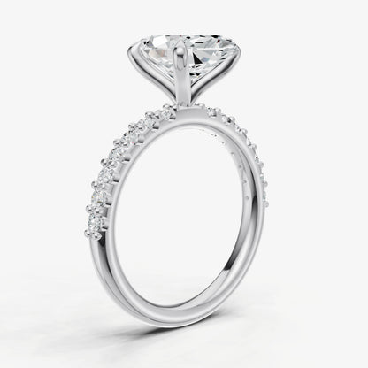 Marquise 6 Claw Diamond Band Engagement Ring
