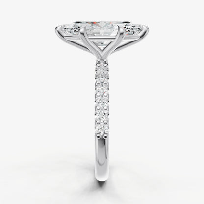 Marquise 6 Claw Diamond Band Engagement Ring