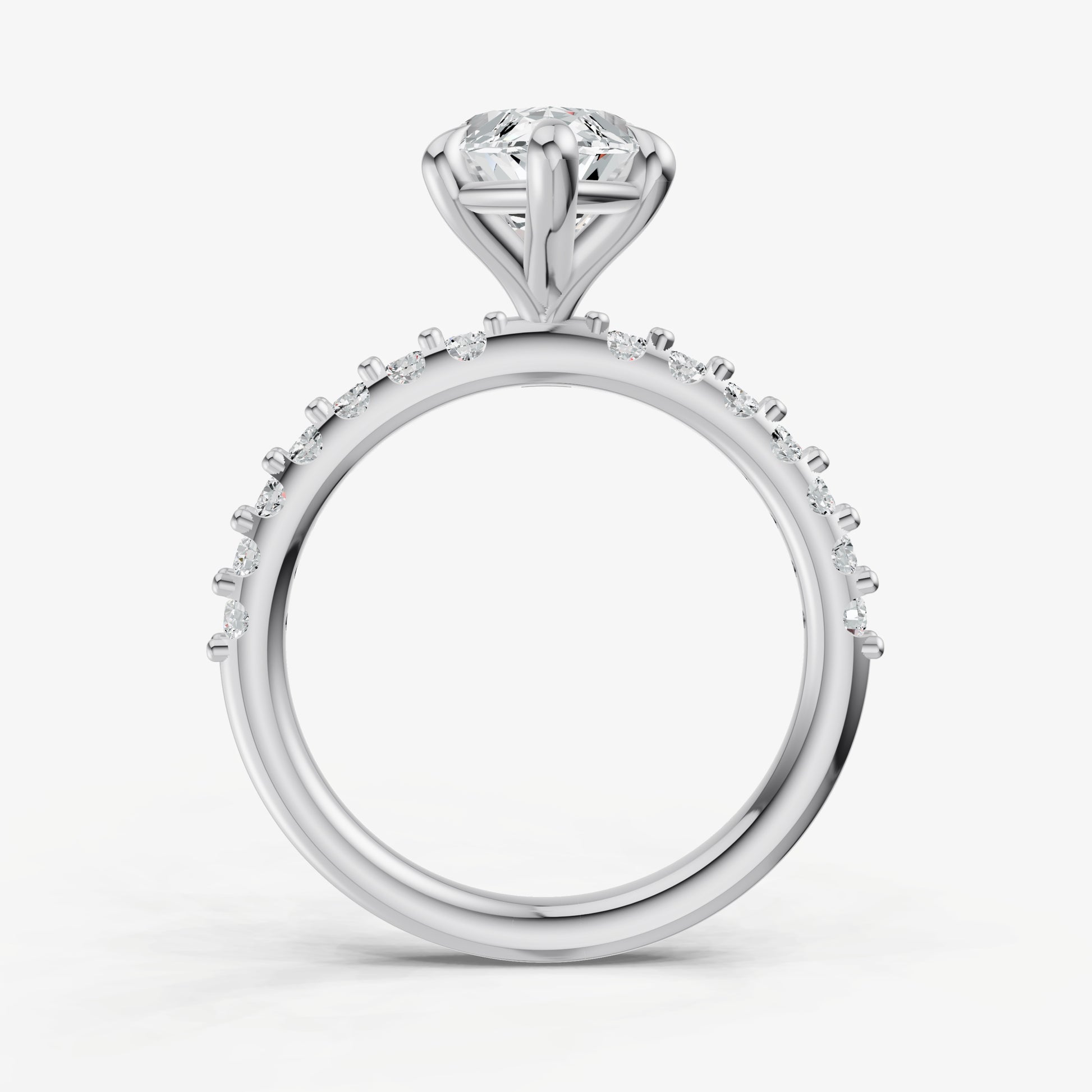 Marquise 6 Claw Diamond Band Engagement Ring