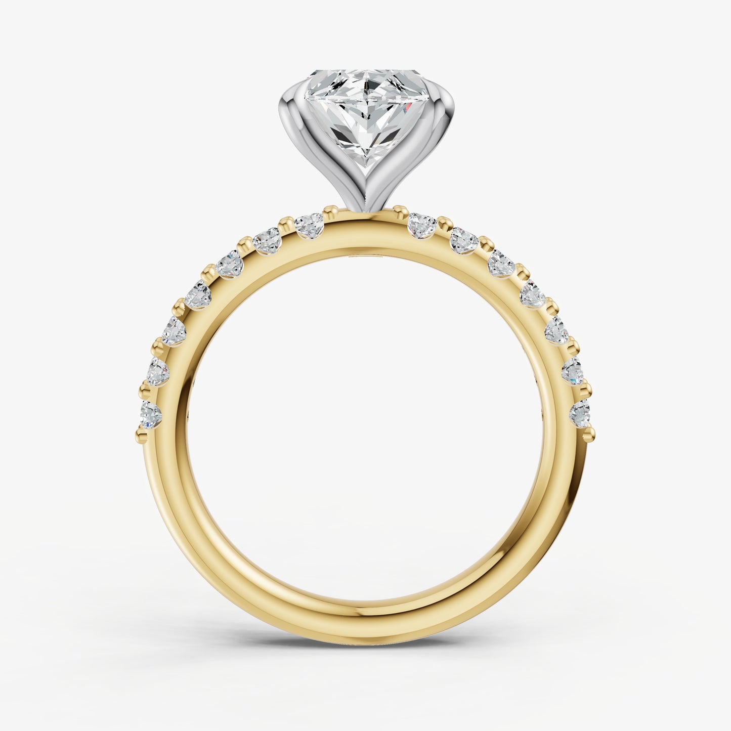 Marquise 6 Claw Diamond Band Engagement Ring