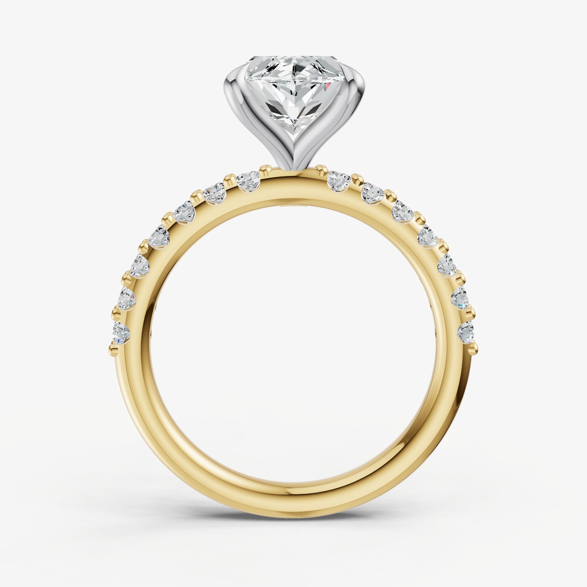 Marquise 6 Claw Diamond Band Engagement Ring