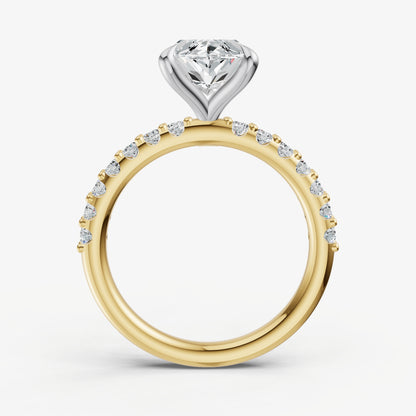 Marquise 6 Claw Diamond Band Engagement Ring