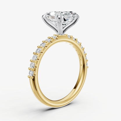 Marquise 6 Claw Diamond Band Engagement Ring