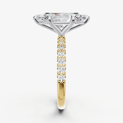 Marquise 6 Claw Diamond Band Engagement Ring