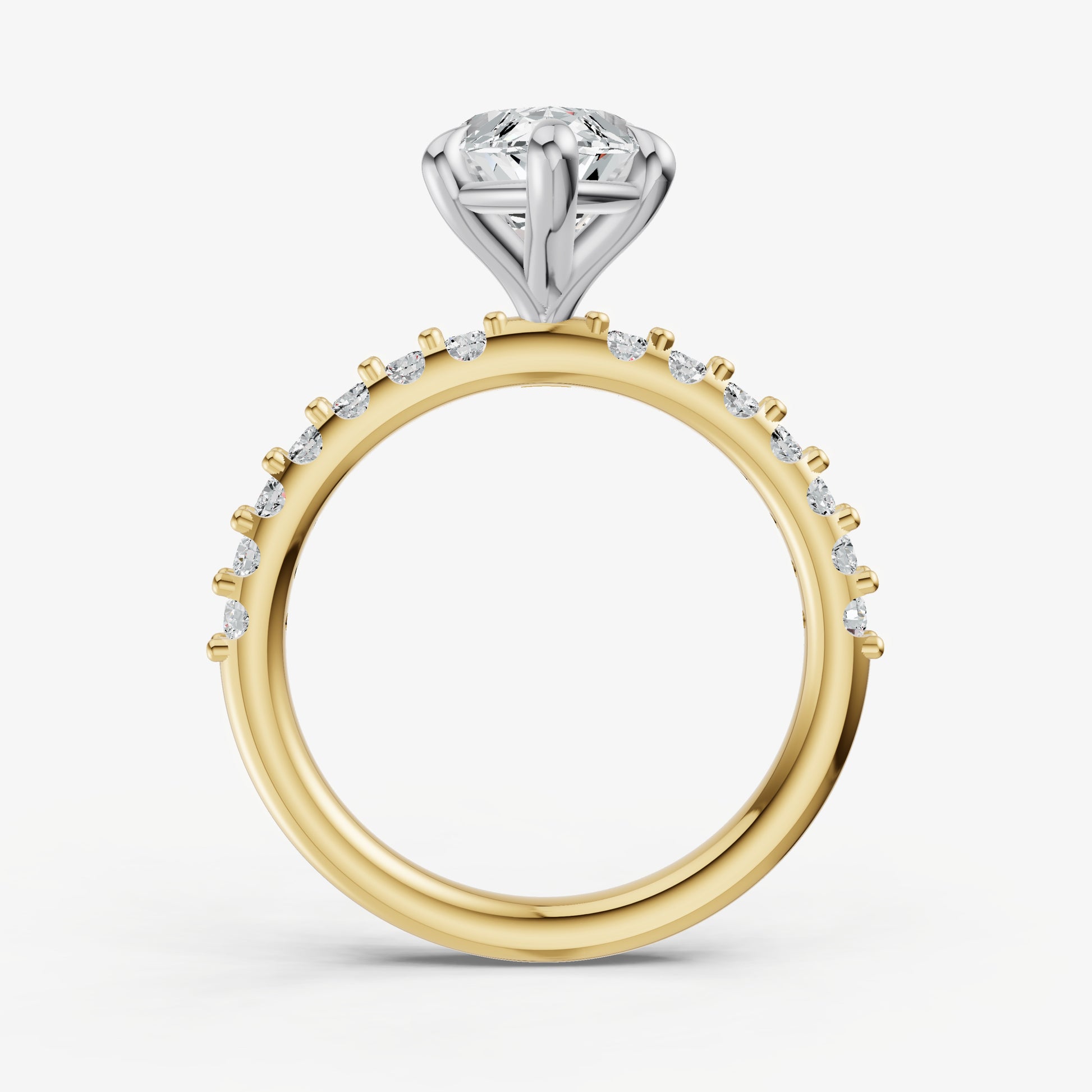 Marquise 6 Claw Diamond Band Engagement Ring