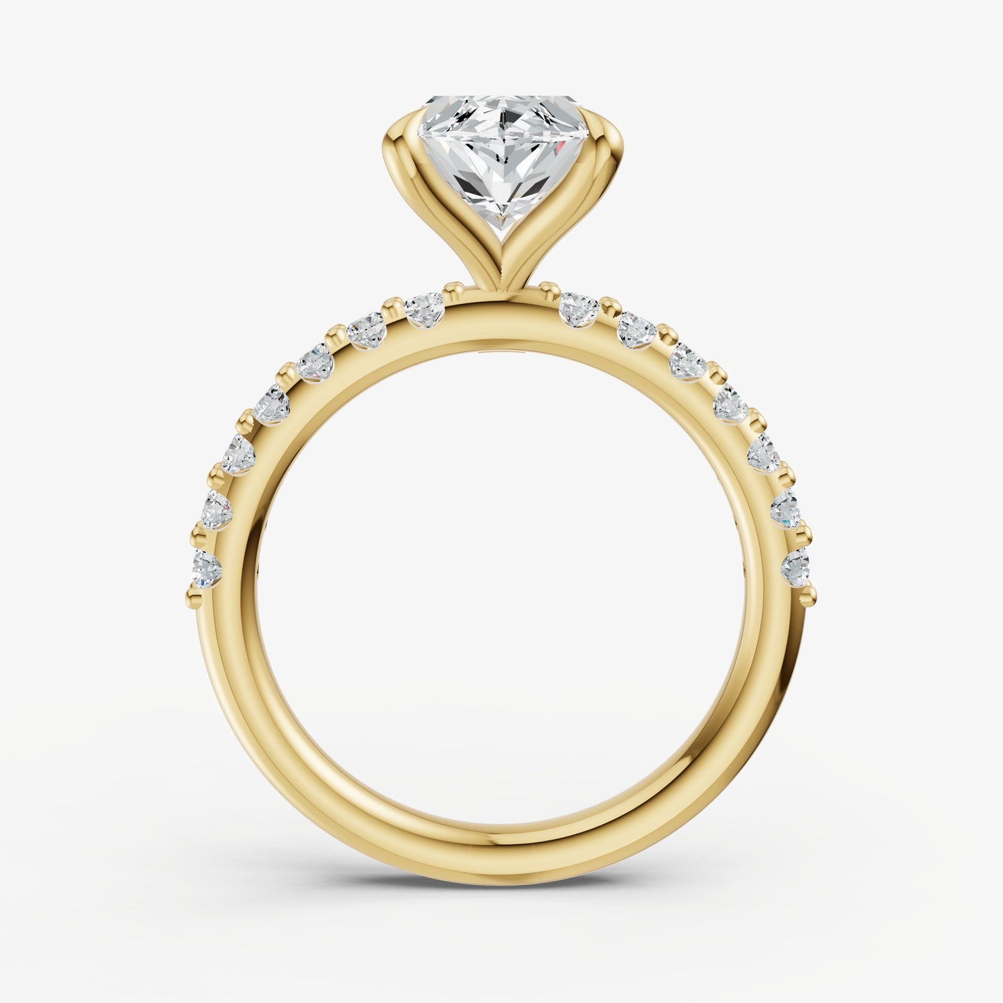Marquise 6 Claw Diamond Band Engagement Ring