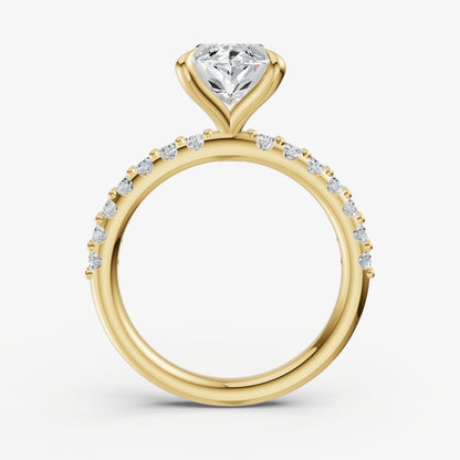 Marquise 6 Claw Diamond Band Engagement Ring