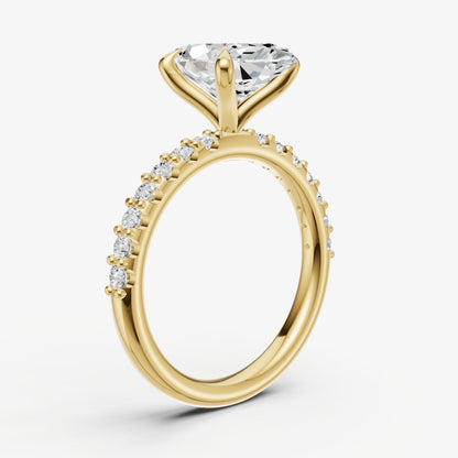 Marquise 6 Claw Diamond Band Engagement Ring