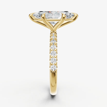 Marquise 6 Claw Diamond Band Engagement Ring