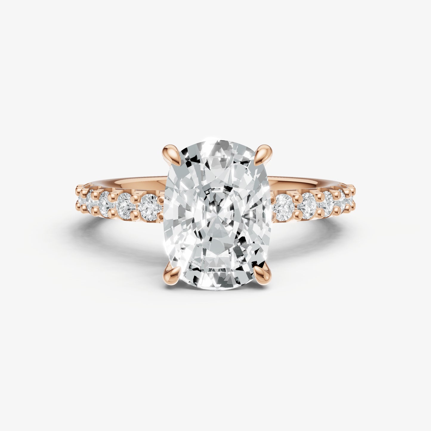 Old Miner 6 Claw Diamond Band Engagement Ring