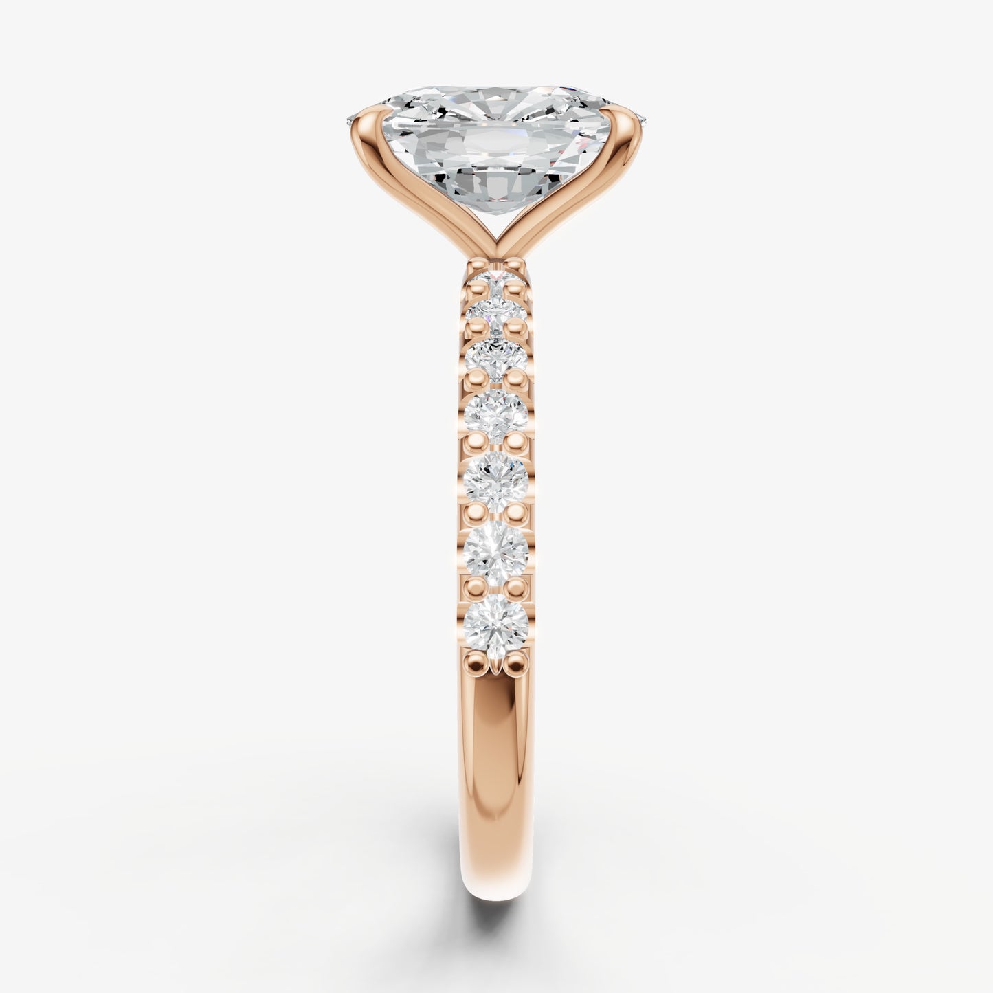 Old Miner 6 Claw Diamond Band Engagement Ring