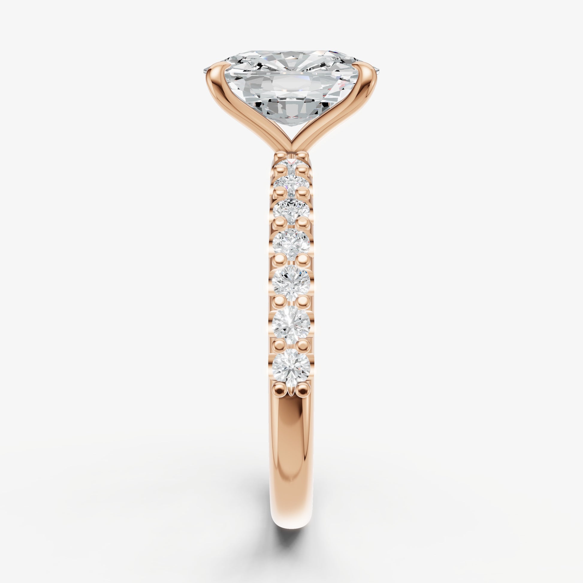 Old Miner 6 Claw Diamond Band Engagement Ring