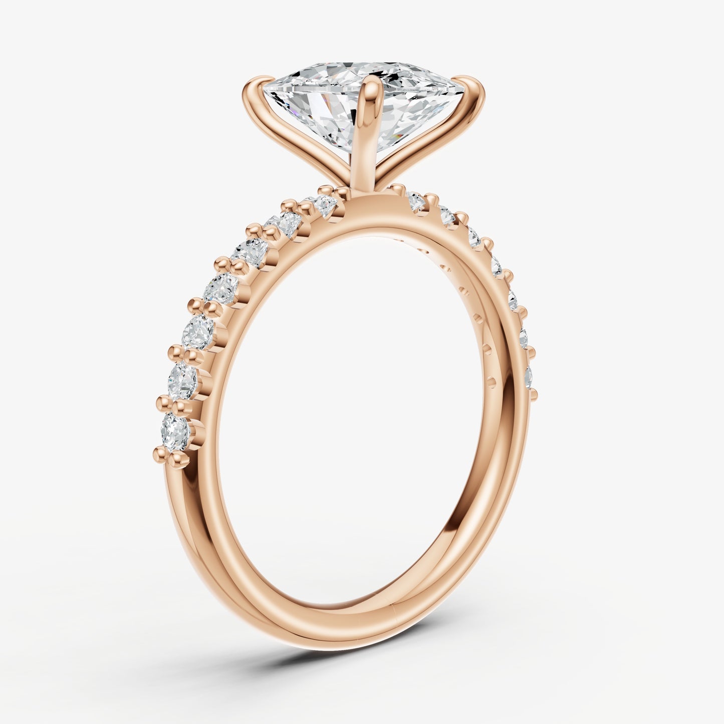Old Miner 6 Claw Diamond Band Engagement Ring