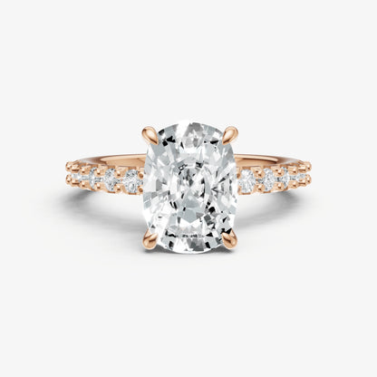 Old Miner 6 Claw Diamond Band Engagement Ring