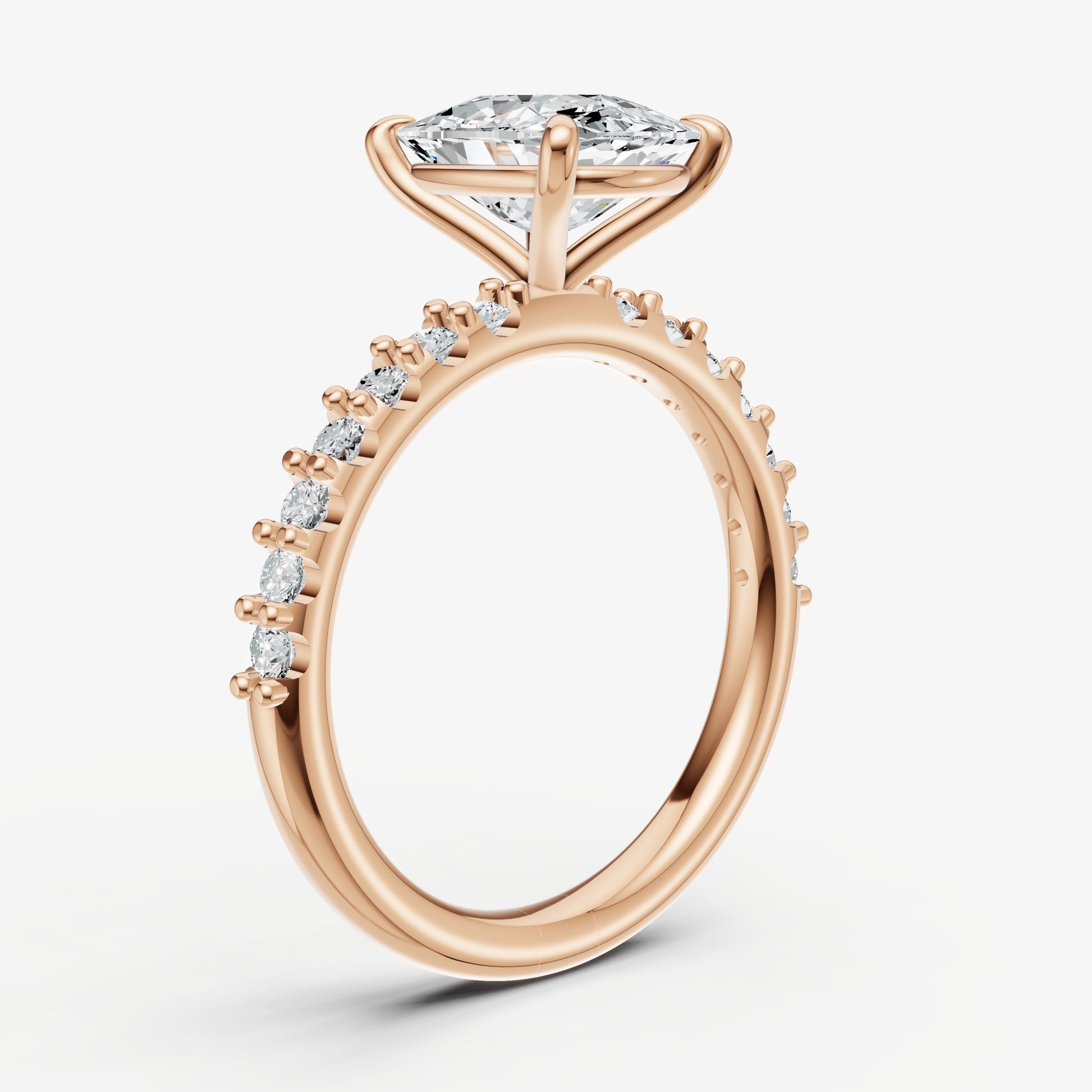 Old Miner 6 Claw Diamond Band Engagement Ring