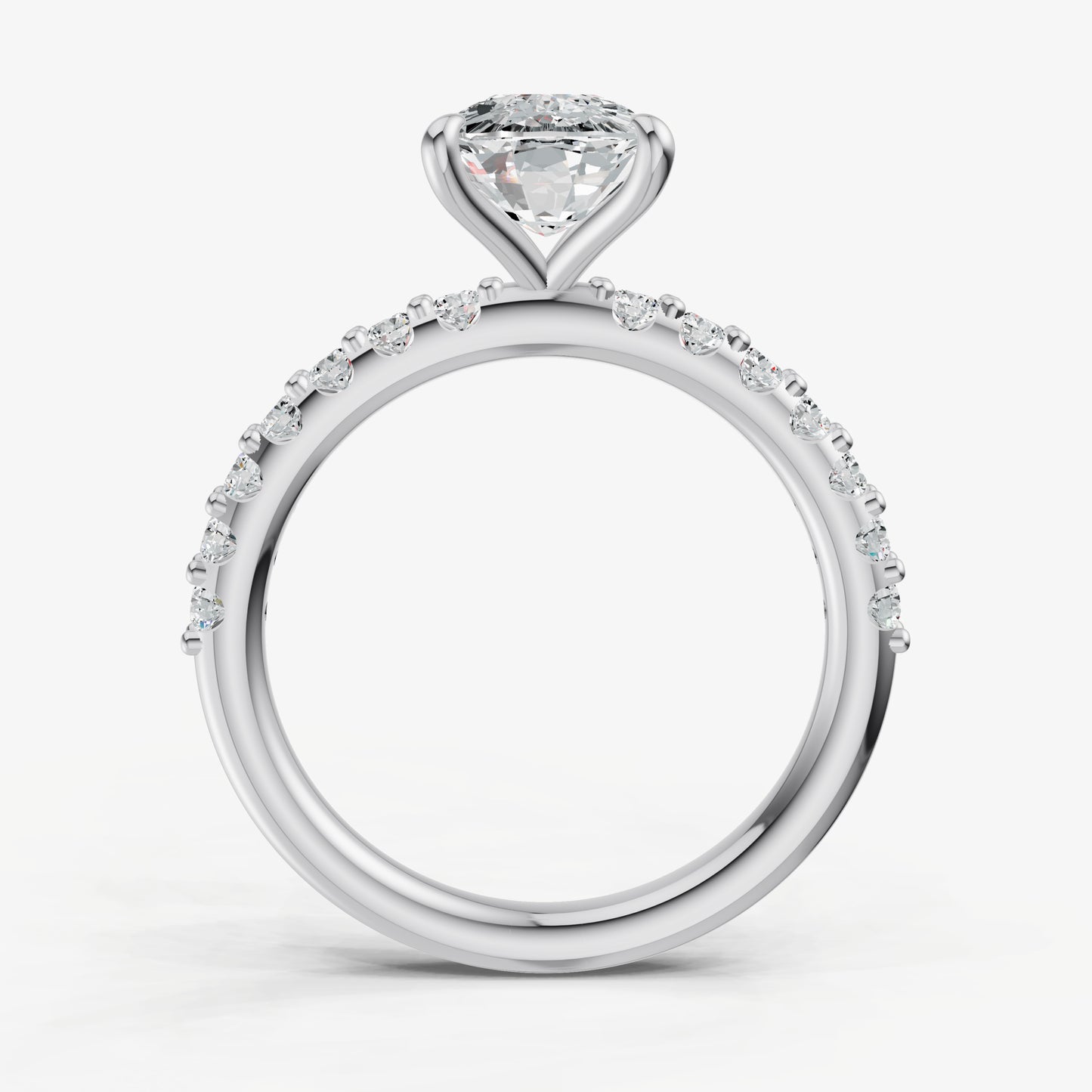 Old Miner 6 Claw Diamond Band Engagement Ring