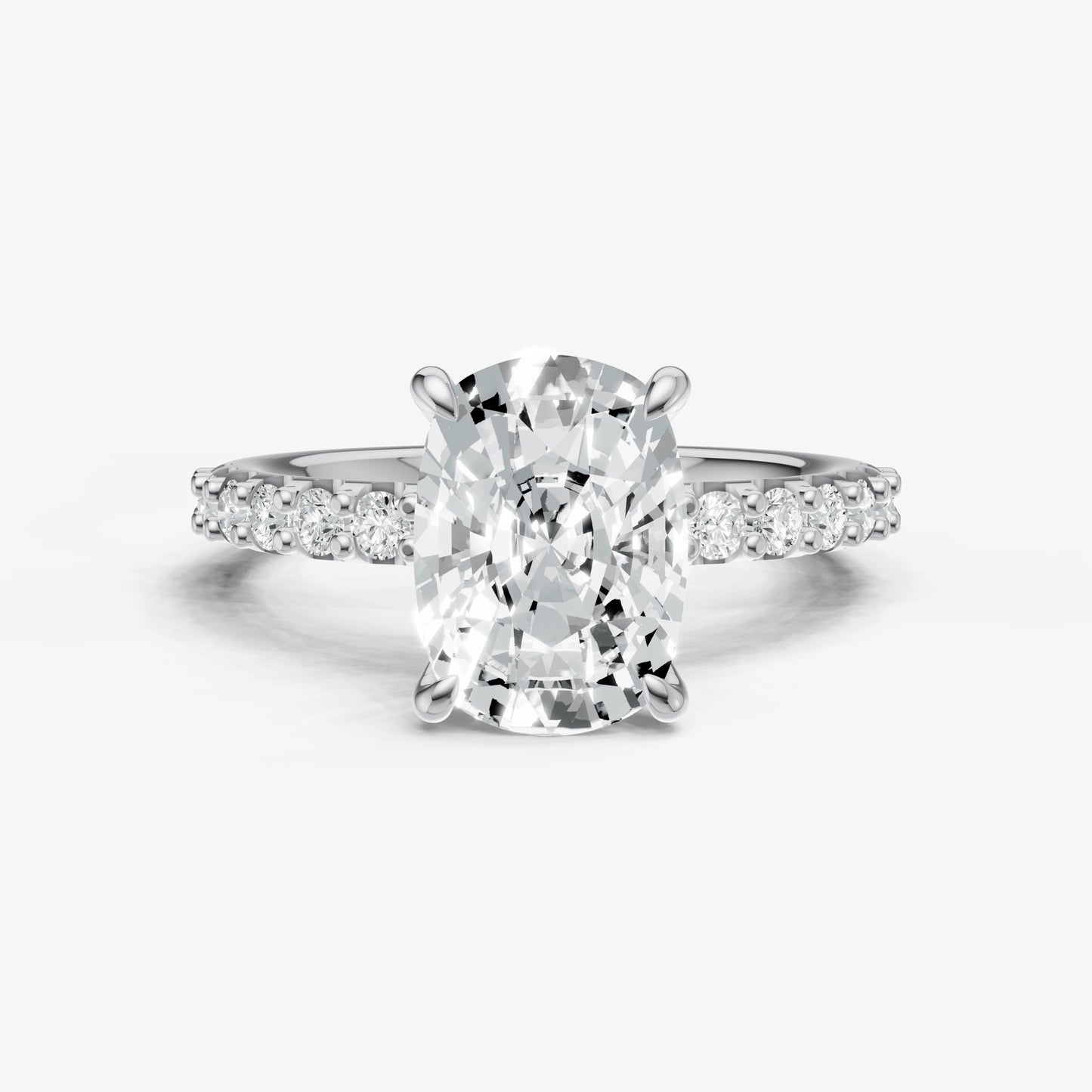 Old Miner 6 Claw Diamond Band Engagement Ring