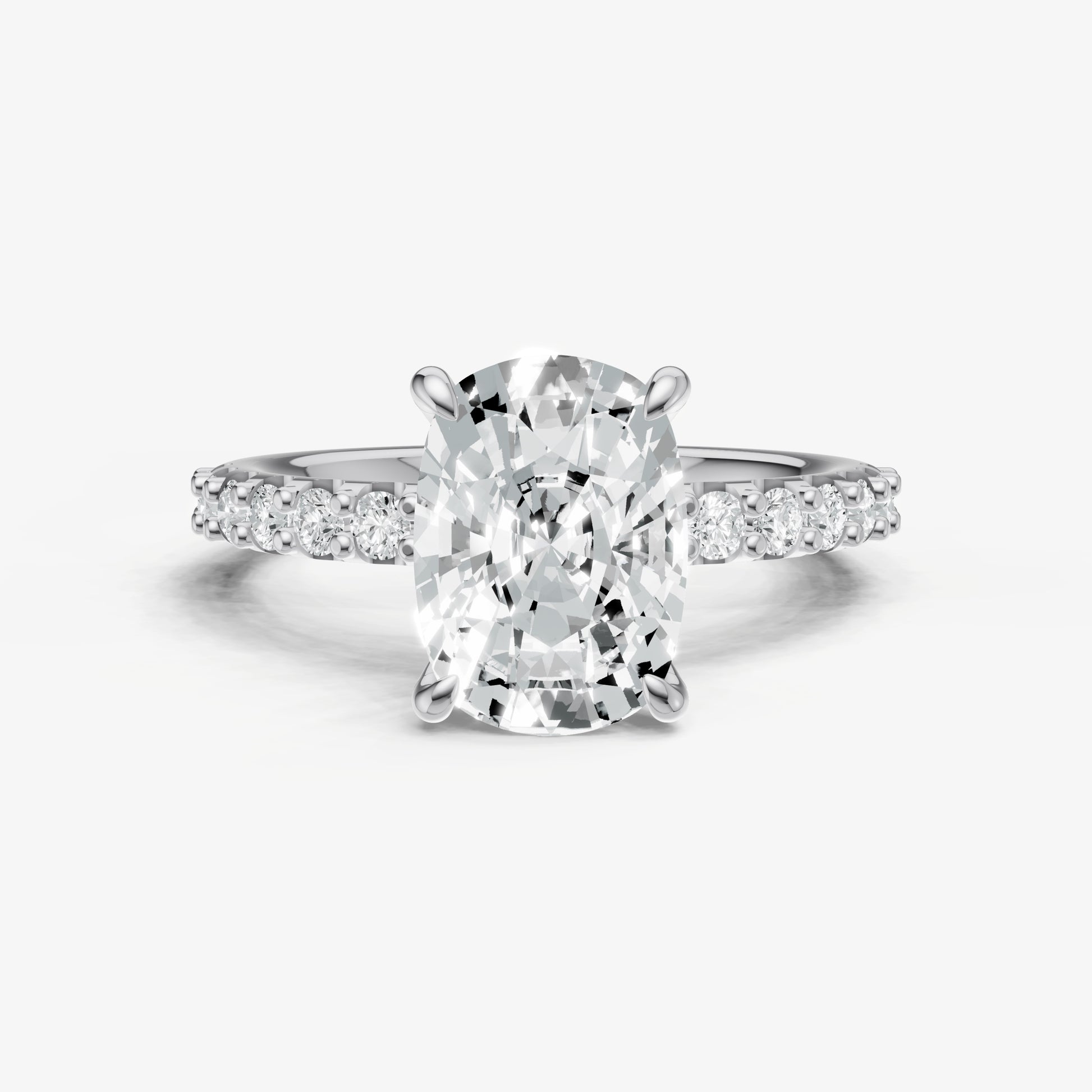 Old Miner 6 Claw Diamond Band Engagement Ring