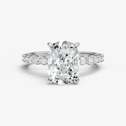 Old Miner 6 Claw Diamond Band Engagement Ring