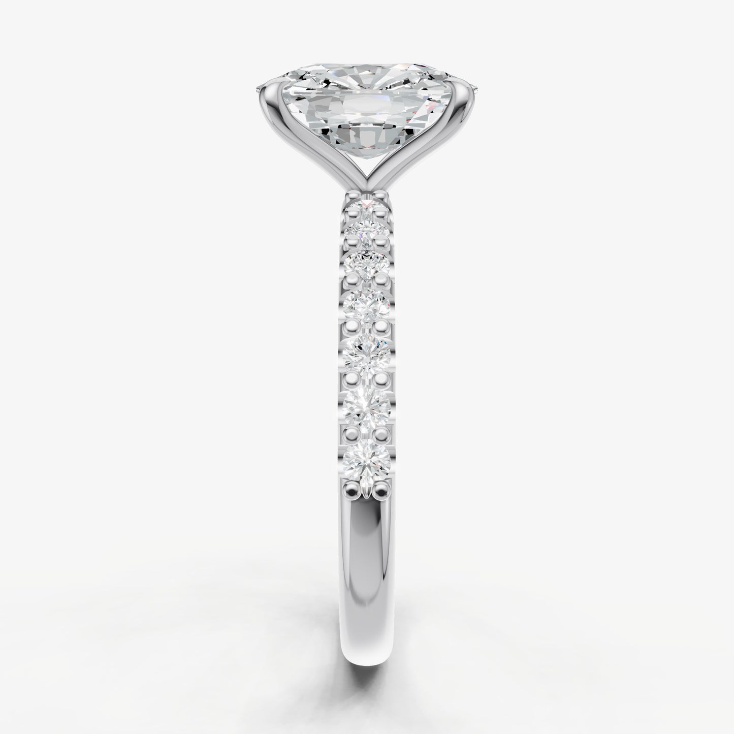 Old Miner 6 Claw Diamond Band Engagement Ring