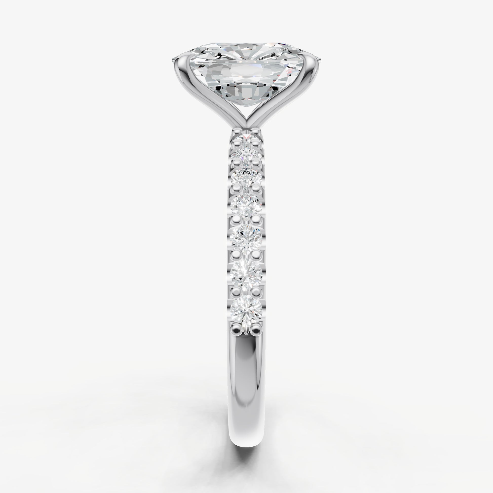 Old Miner 6 Claw Diamond Band Engagement Ring