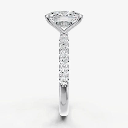 Old Miner 6 Claw Diamond Band Engagement Ring