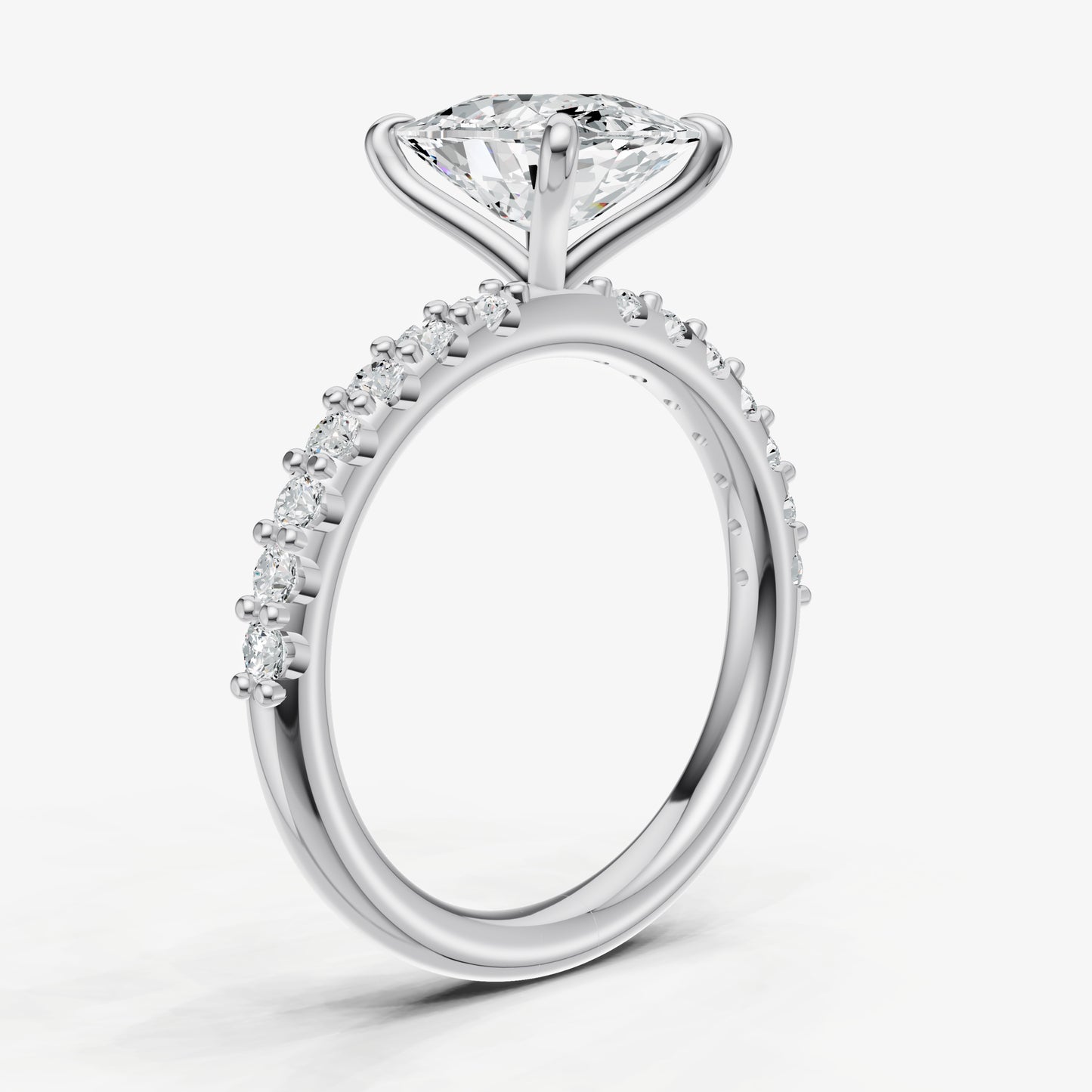 Old Miner 6 Claw Diamond Band Engagement Ring